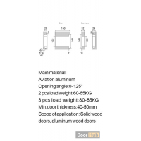 DHZDY 60 Hydraulic 3D Concealed Hinges UAE for Soft-Close Door Systems